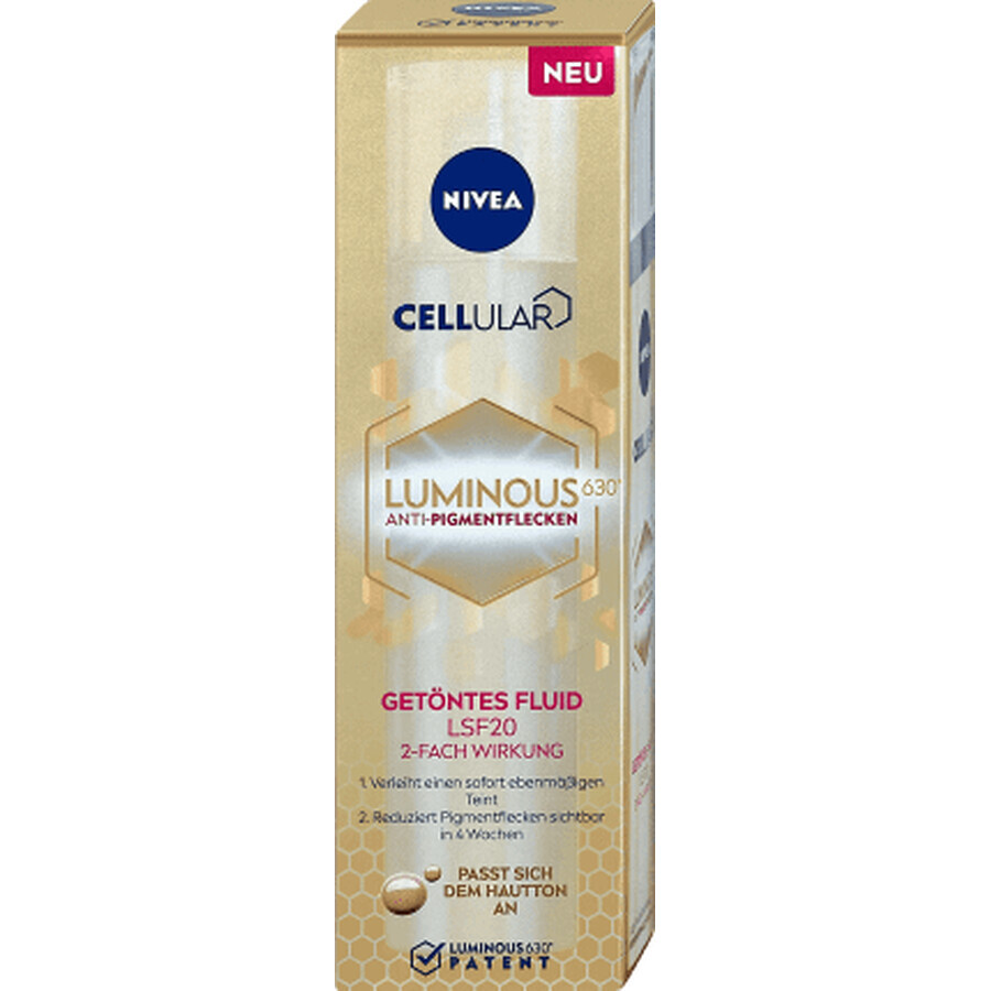 Nivea Cellular Luminous630 Crema Tinte Facial, 40 ml