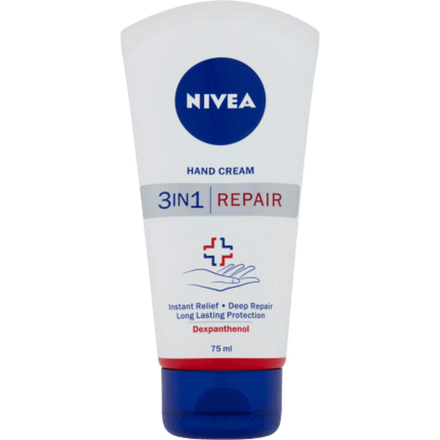 Nivea Crema de Manos Reparadora 3 en 1, 75 ml