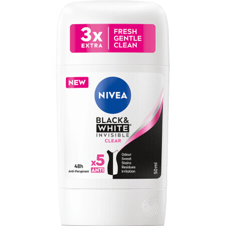 Nivea Deodorant-Stick B&W Klar, 50 ml