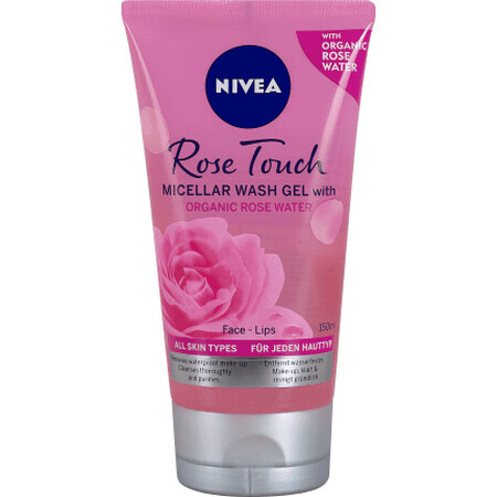 Nivea Rose Touch gel micelar pentru curățarea tenului, 150 ml