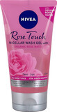 Gel limpiador micelar Nivea Rose Touch, 150 ml