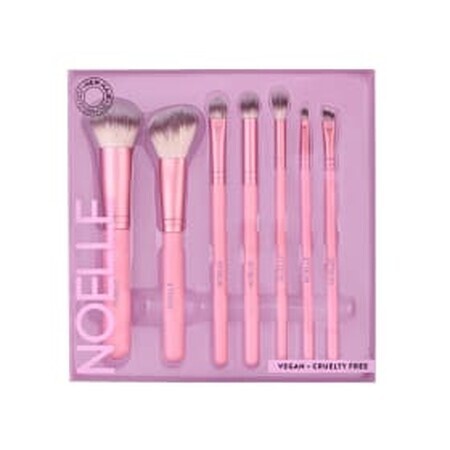 NOELLE Set de 7 brochas de maquillaje rosa, 7 uds.