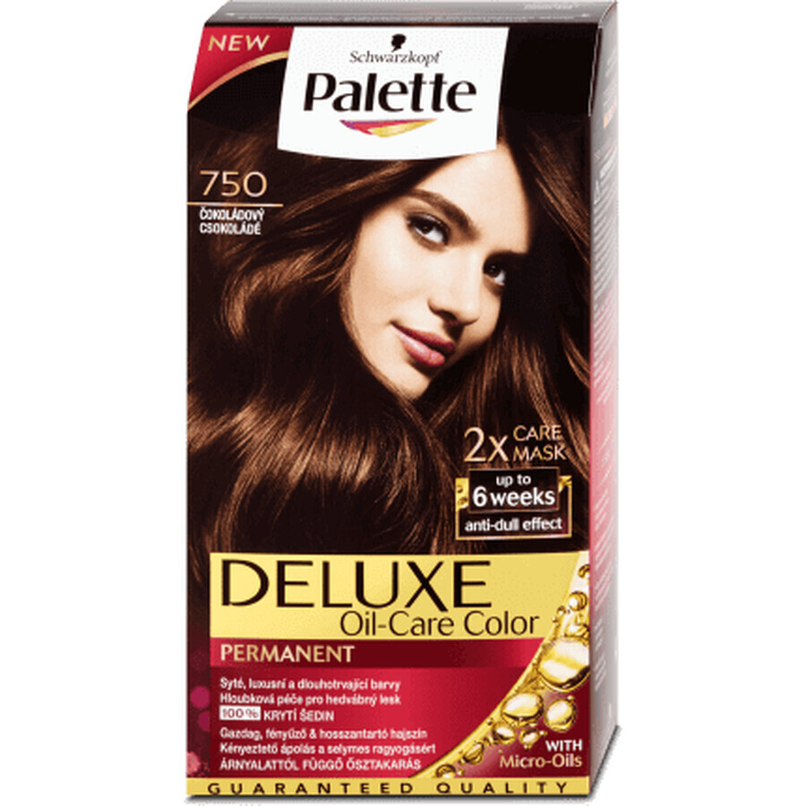 Palette Deluxe Vopsea permanentă 750/3-65 Șaten Ciocolatiu, 1 buc