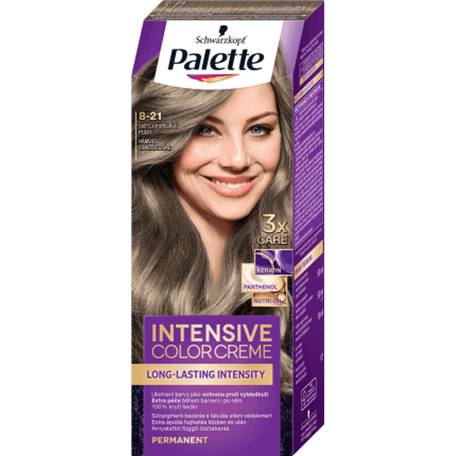 Palette Intensieve Kleur Creme Permanent haarkleuring 8-1 Lichtgrijs Blond, 1 st