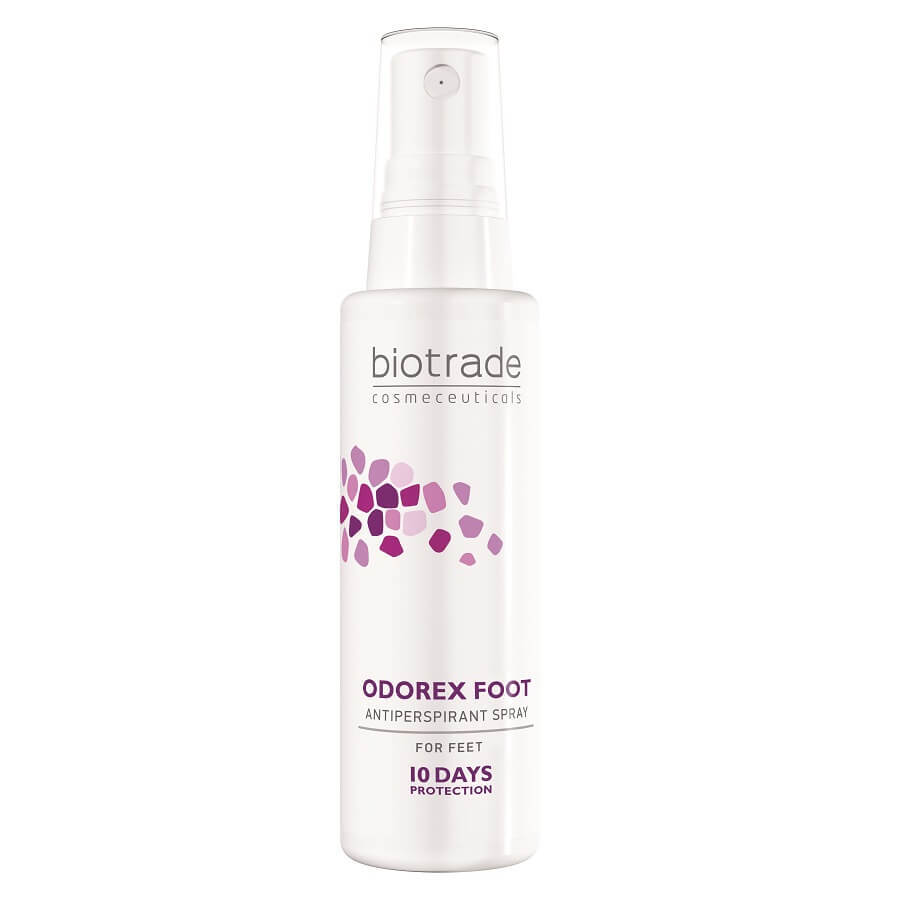 Biotrade Odorex Foot Deo spray antitranspirante contra la transpiración excesiva, 50 ml