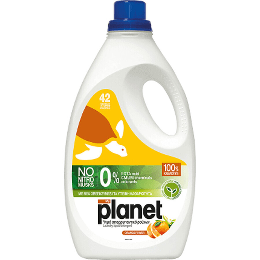 Detergente líquido Planet naranja, 2,1 l