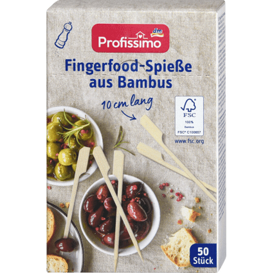 Profissimo Palitos de bambú para aperitivos, 50 unid.