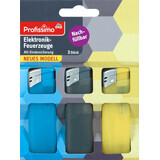 Profissimo Rechargeable electronic lighters, 3 pcs