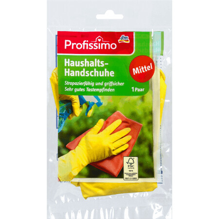 Guantes domésticos Profissimo, talla M, 1 pieza