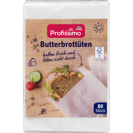 Profissimo Sandwich bags, 80 pcs