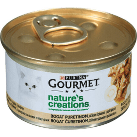 Purina Gourmet Katzennassfutter mit Putenfleisch und Spinat, 85 g