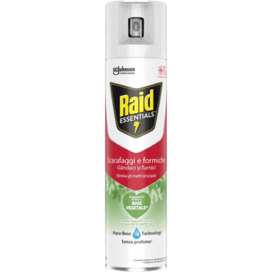 Raid Essentials Spray Cucarachas y Hormigas, 400 ml