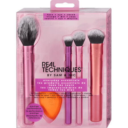 Real Techniques Essentials set de brochas de maquillaje, 1 ud.