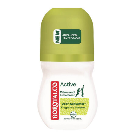 Desodorante roll-on Active Citrus y Lima, 50 ml, talco