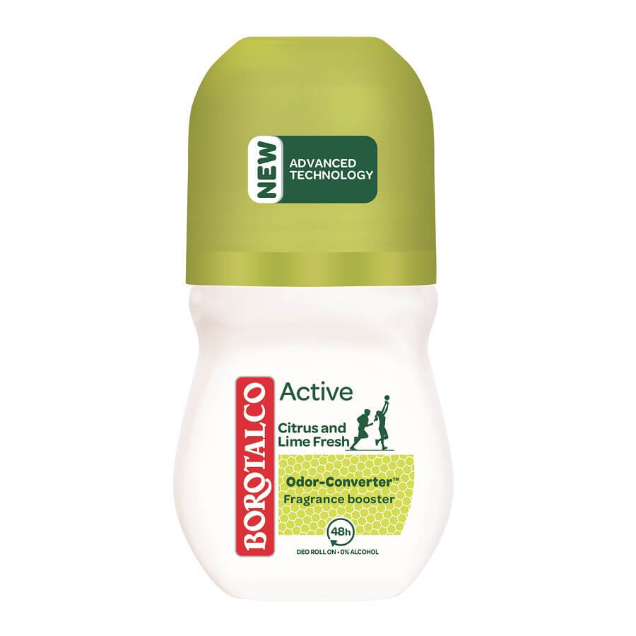 Deodorant roll-on Actief Citrus en Limoen, 50 ml, talkpoeder