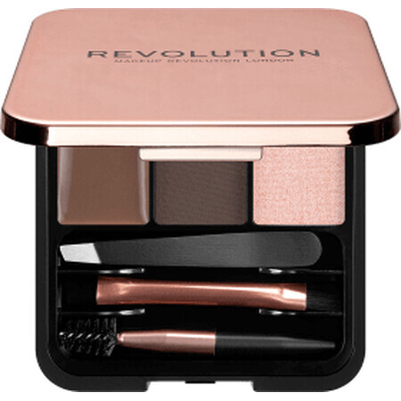 Revolution Brow Sculpt Kit Dunkelbraun, 2,2 g