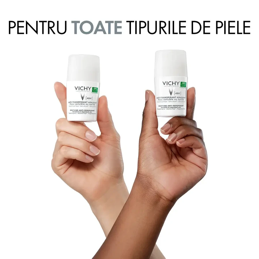 Vichy 48h Antiperspirant roll-on deodorant zonder parfum, 50 ml