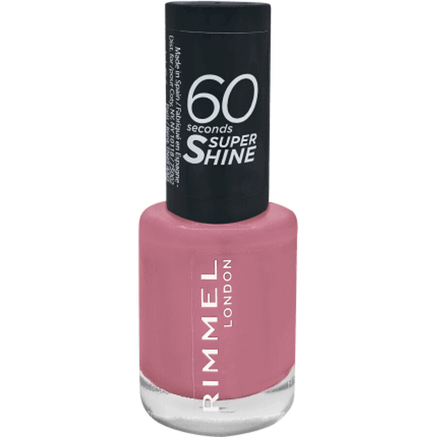 Rimmel London Esmalte de uñas 60 Seconds Super Shine 235 Preppy en rosa, 8 ml