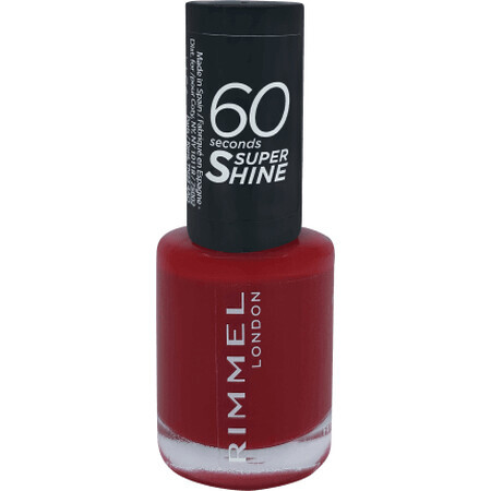 Rimmel London Esmalte de uñas 60 Seconds Super Shine 313 Feisty Red, 8 ml