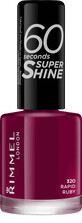 Rimmel London Esmalte de u&#241;as 60 Seconds Super Shine 320 Rapid Ruby, 8 ml