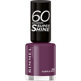 Rimmel London Nail Polish 60 Seconds Super Shine 562 Purple Riot, 8 ml