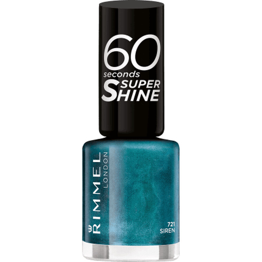 Rimmel London Nail Polish 60 Seconds Super Shine 721 Siren, 8 ml