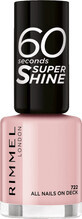 Rimmel London Esmalte de u&#241;as 60 Seconds Super Shine 722 All Nails On Deck, 8 ml