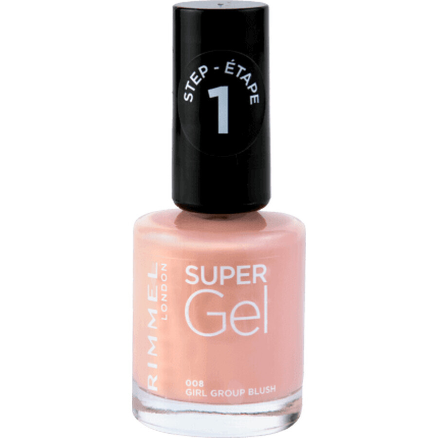 Rimmel London Lac de unghii Super Gel 008 Girl Group Blush, 12 ml