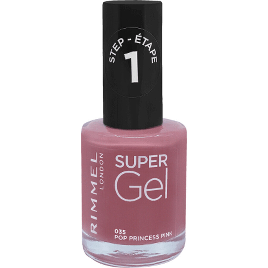 Rimmel London Lac de unghii Super Gel 035 Pop princess pink, 12 ml