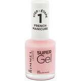 Rimmel London Esmalte de uñas Super Gel French Manicure 091 Rosa inglesa, 12 ml