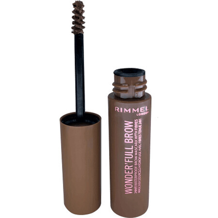 Rimmel London Máscara de Cejas Wonder'Full Brow 24H Waterproof 002 Mediana, 4,5 ml