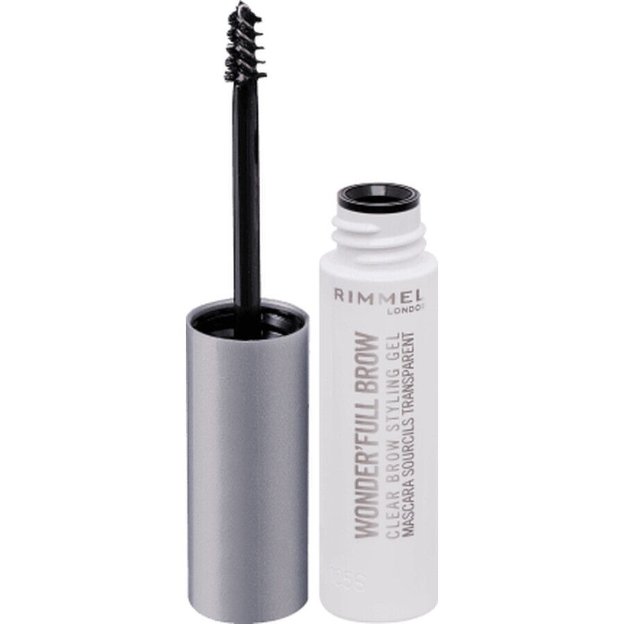 Rimmel London Wonder'full Brow máscara de pestañas en gel 004 transparente, 4,5 ml