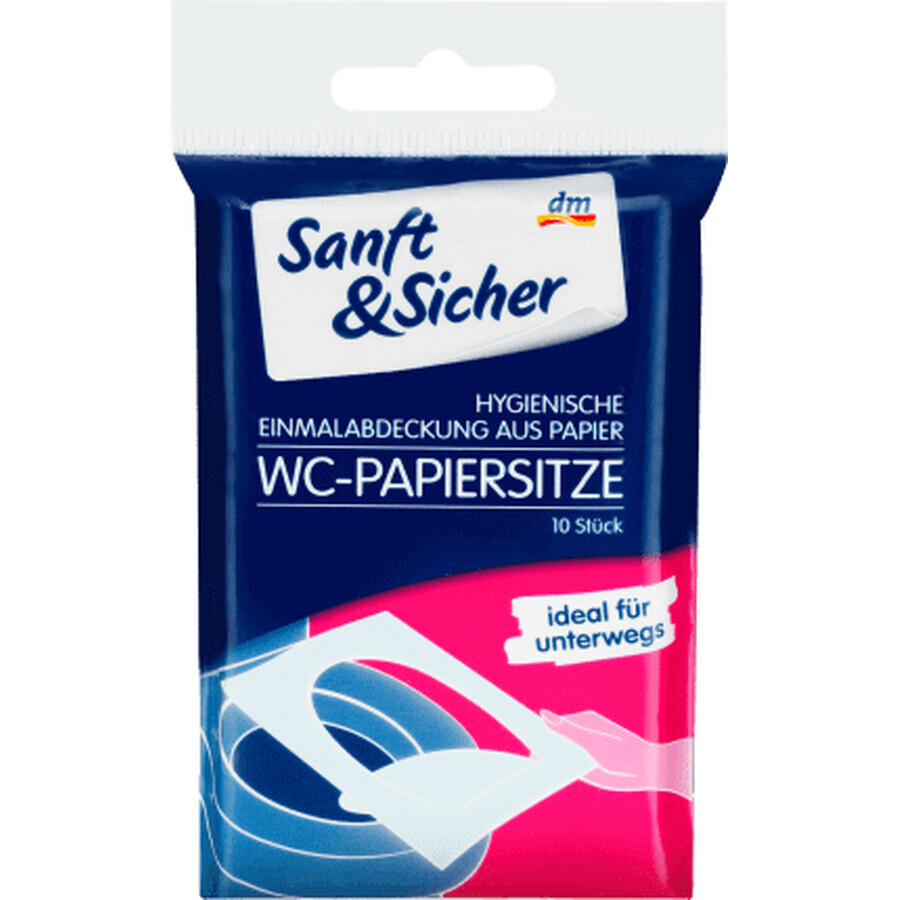 Sanft&amp;Sicher Funda para inodoro, papel, 10 uds.