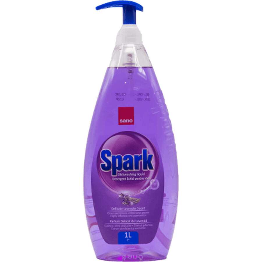 Sano Detergente lavavajillas líquido Spark lavanda, 1 litro