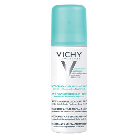 Vichy 48h Desodorante Antitranspirante Spray sin alcohol, 125 ml