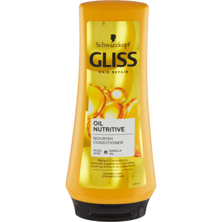 Schwarzkopf GLISS Aceite acondicionador nutritivo para el cabello, 200 ml