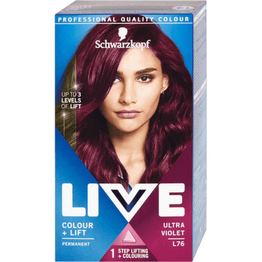 Schwarzkopf Live Tintura Permanente Per Capelli L 76 Ultra Violetto, 142 g