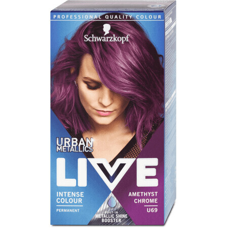 Schwarzkopf Live Vopsea de păr semi-permanentă U69 Ametyst Chrom, 142 g