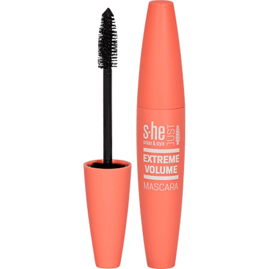 S-he colour&style Just extreme volume Wimperntusche Nr. 170/003, 12 ml