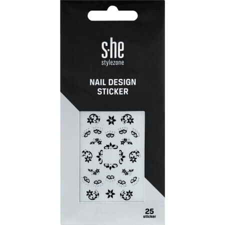 S-he colour&amp;style Nail Stickers, 1 Set