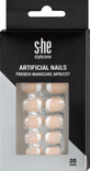 S-he colour&amp;amp;style U&#241;as artificiales albaricoque franc&#233;s, 1 Set