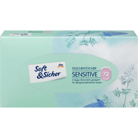 Soft&amp;Sicher 3-layer sensory wipes, 72 pcs