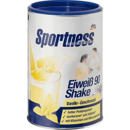 Sportness Shake proteïne 90 met vanillesmaak, 350 g