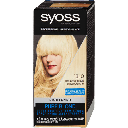 Syoss Color Vopsea de păr permanentă 13-0 Lightener Pure Blond, 1 buc