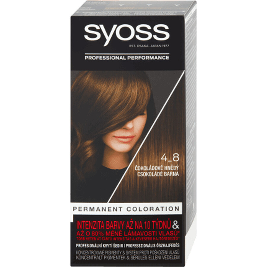 Syoss Kleur Permanent 4-8 Chocoladebruin, 1 st