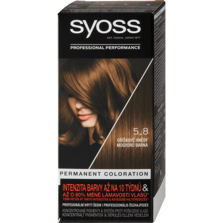 Syoss Color Permanent Haarfärbemittel 5-8 Erdnussbraun, 1 Stück