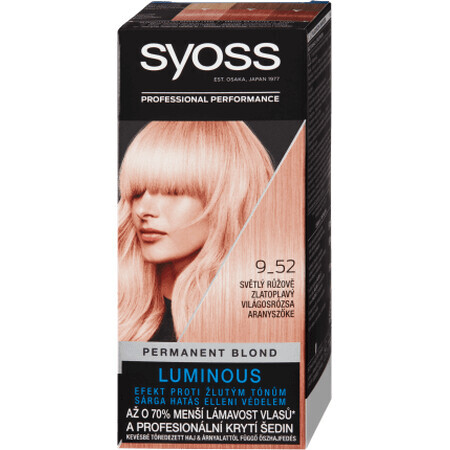 Syoss Color Dauerhafte Haarfarbe 9-52 Goldblond Hellrosa, 1 Stück