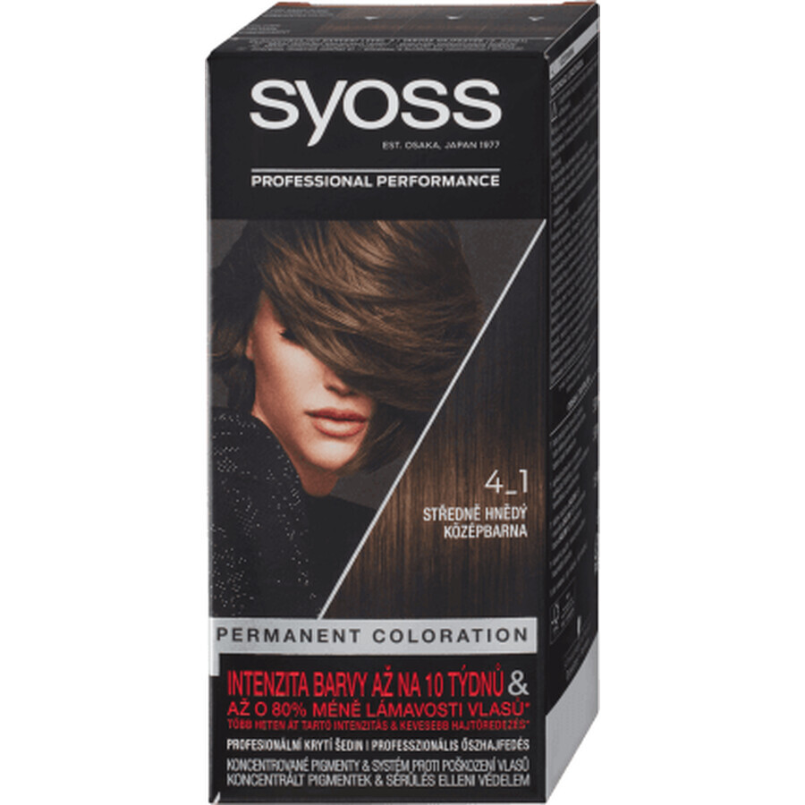 Syoss Color Peinture permanente brun moyen 4-1, 1 pc