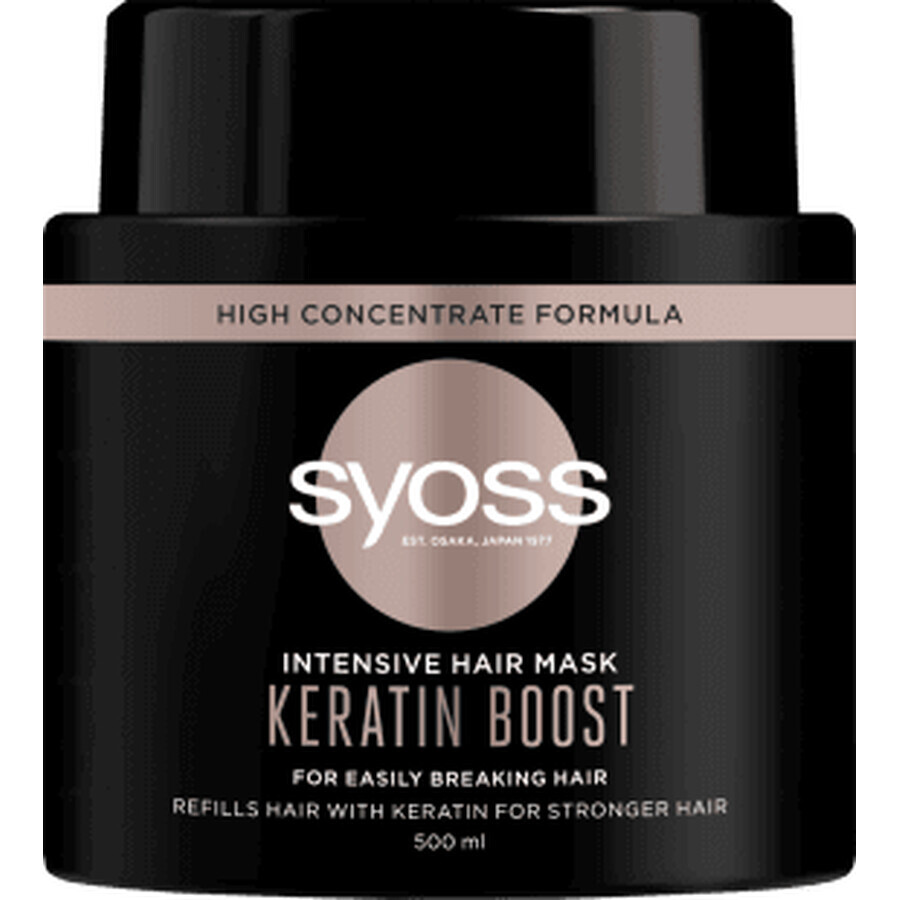 Syoss Keratin Boost intensief masker voor breekbaar haar, 500 ml