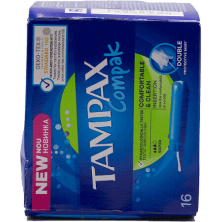 Tampax Compak Super Innenbinden, 16 Stück